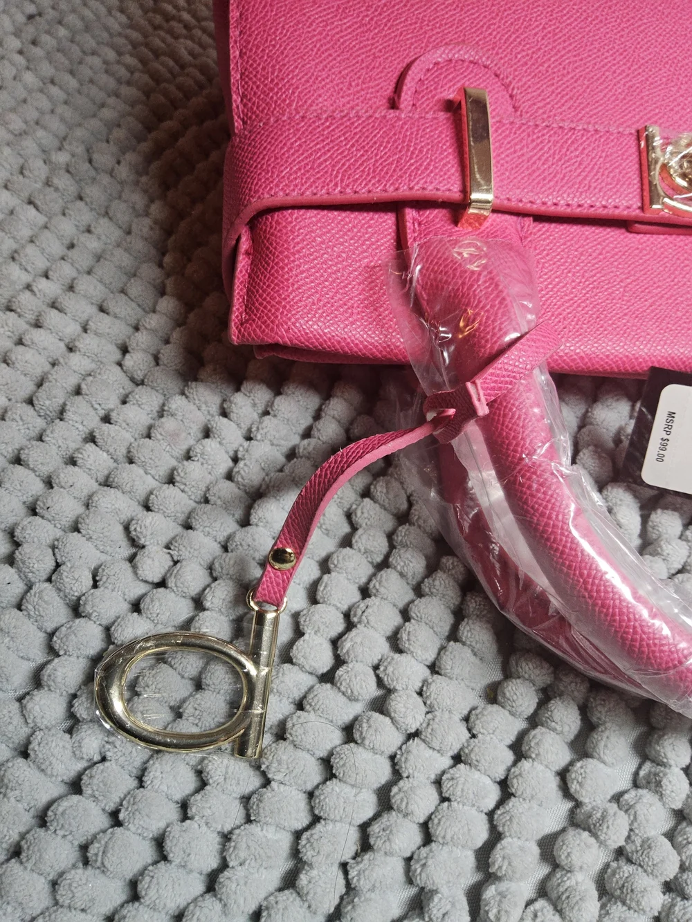 NWT bebe Pink (Orchid) Evie small Top-Handle Satchel